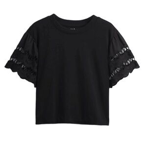 NWT GAP heavy weight cotton cropped shirt size L petite